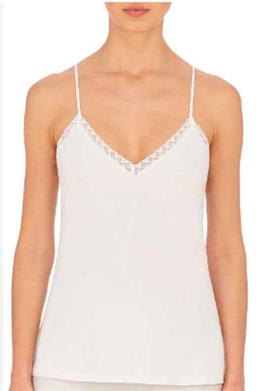 NWT Natori S Bliss Cotton V Neck Cami 780058 White Tank Top 120239