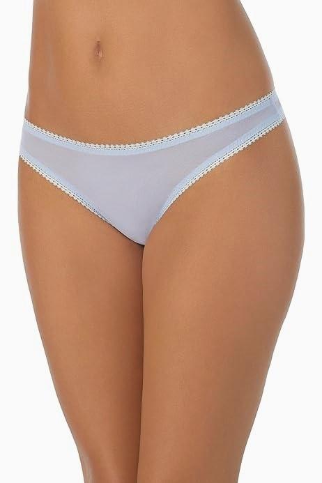 NWT OnGossamer L Cabana Cotton Hip Bikini 1402 Blue 120247