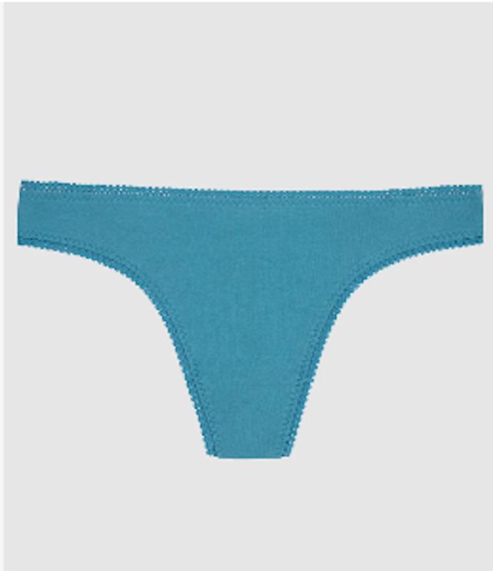 NWT OnGossamer L Cabana Cotton Hip Bikini 1402 Blue 120247