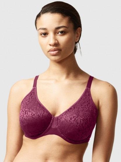 NWT Chantelle NORAH 34D SEAMLESS COMFORT BRA Wine 13F1 127197