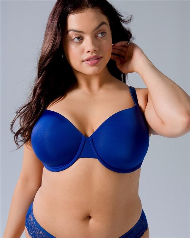 NWOT Soma 32DDD Vanishing 360 Perfect Coverage T-Shirt Bra Blue 120299