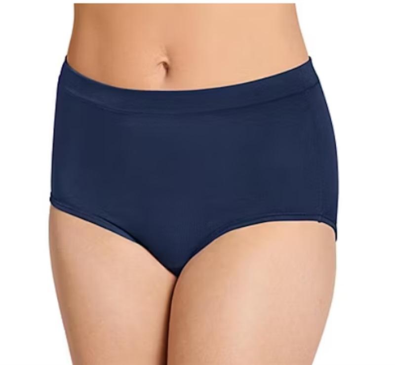 NWT Jockey 8 Modern Microfiber Stripe Seamfree Underwear Blue 120308