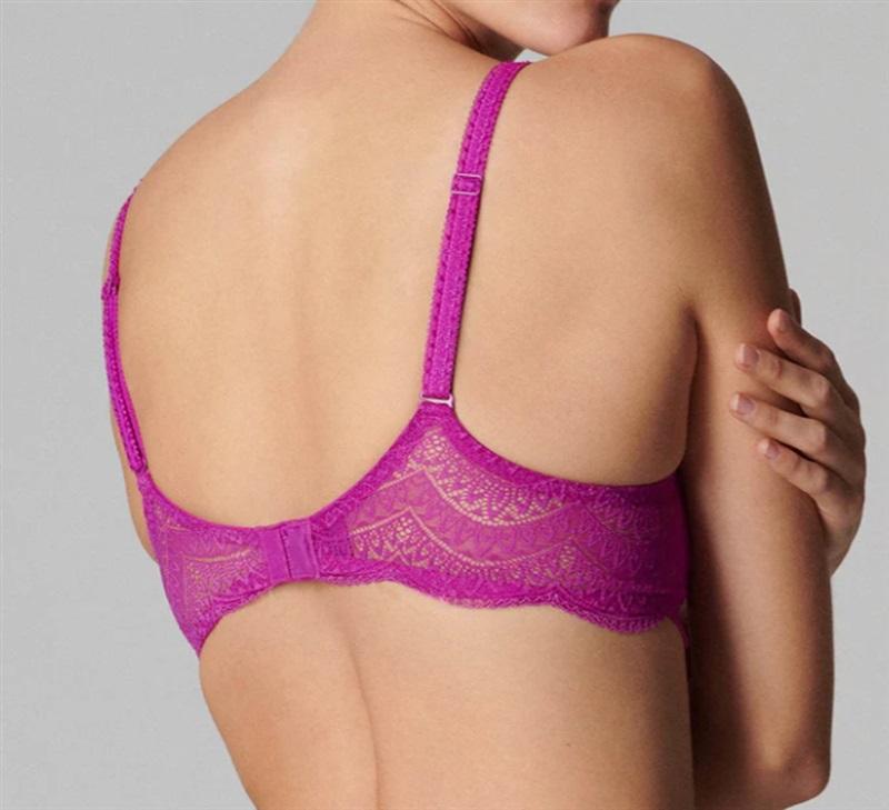 NWT Simone Perele 32D Karma Triangle 3D Demi12v343 Fuchsia 120318