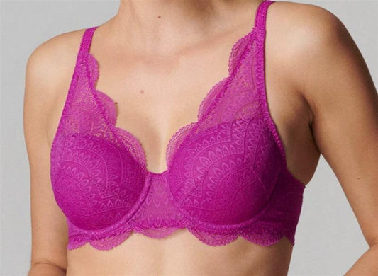 NWT Simone Perele 32D Karma Triangle 3D Demi12v343 Fuchsia 120318