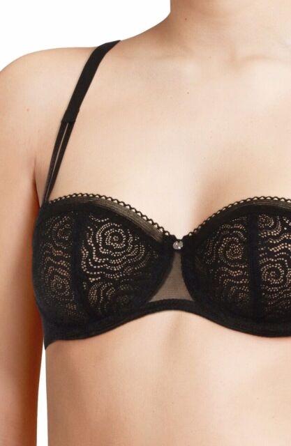 NWT Chantelle 30DDDD C Jolie Demi Bra 13B5 Black 120329