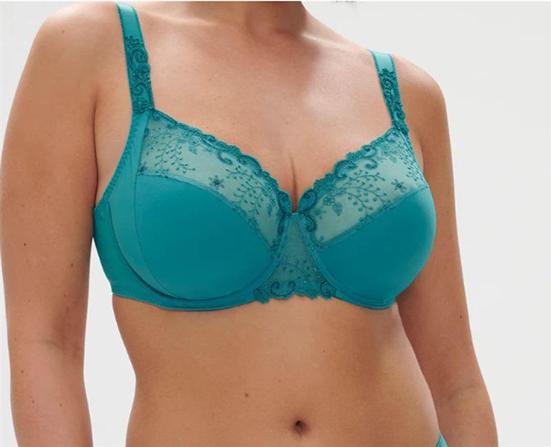 NWT Simone Perele 34E Delice Full Coverage Bra 12X320 Aqua 120336