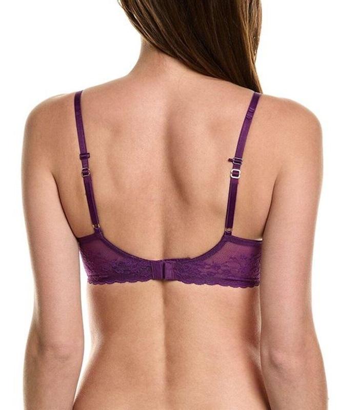 NWT Natori 32D Cherry Blossom 721191 Convertible Bra Purple 120357