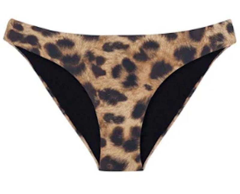 NWT Pilyq PQ L Basic Ruched Full Bikini Bottoms Jungle 120381
