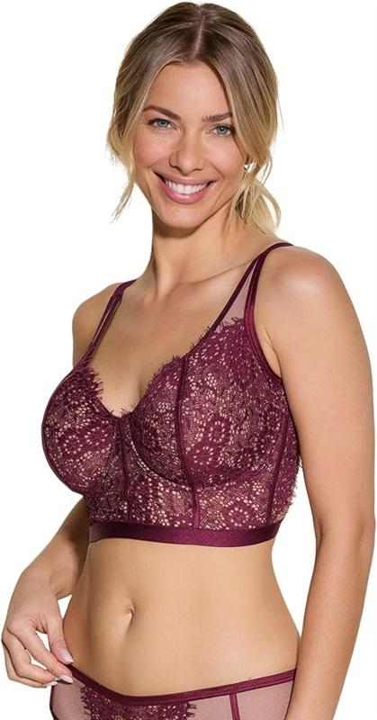 NWT Cosabella M Sicilia Curvy Long Line Bra sicil1302 Vino 120400