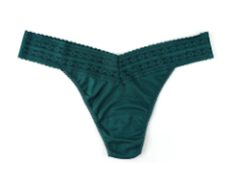 NWT Hanky Panky DreamEase 631004 Lace Low Rise Thong Underwear Ivy 120422