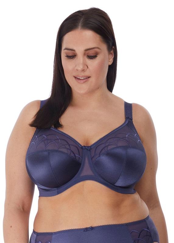 NWPT Elomi 34H USA Cate Underwire Full Cup Banded Bra EL4030 Blue 120429