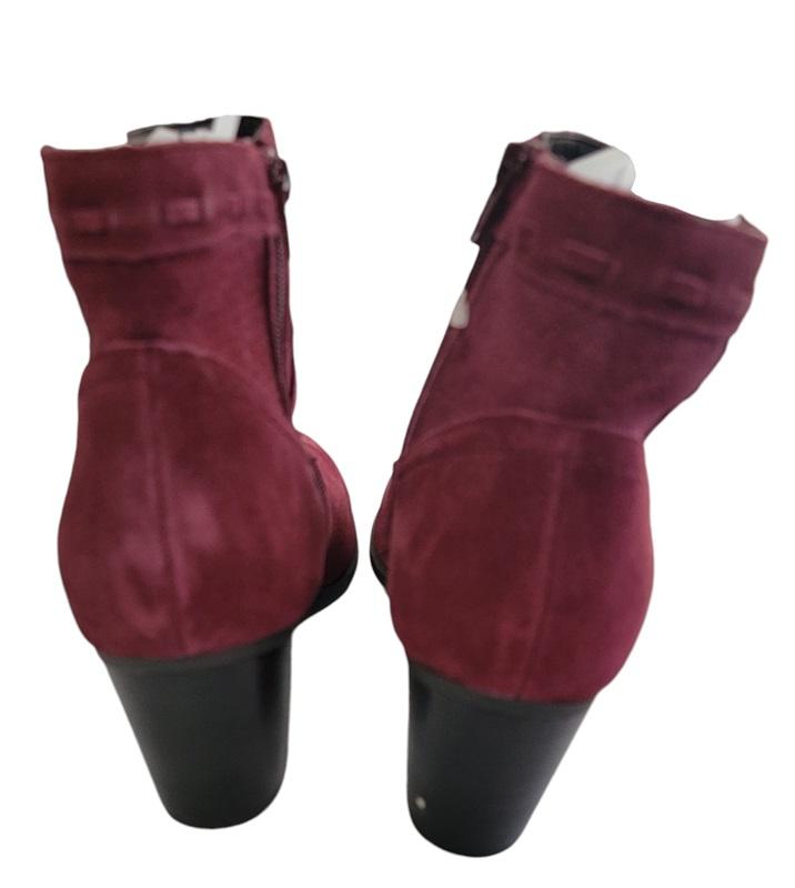 NWOT Market Spruce Caia 9 Ankle Boots Burgundy Suede 120442