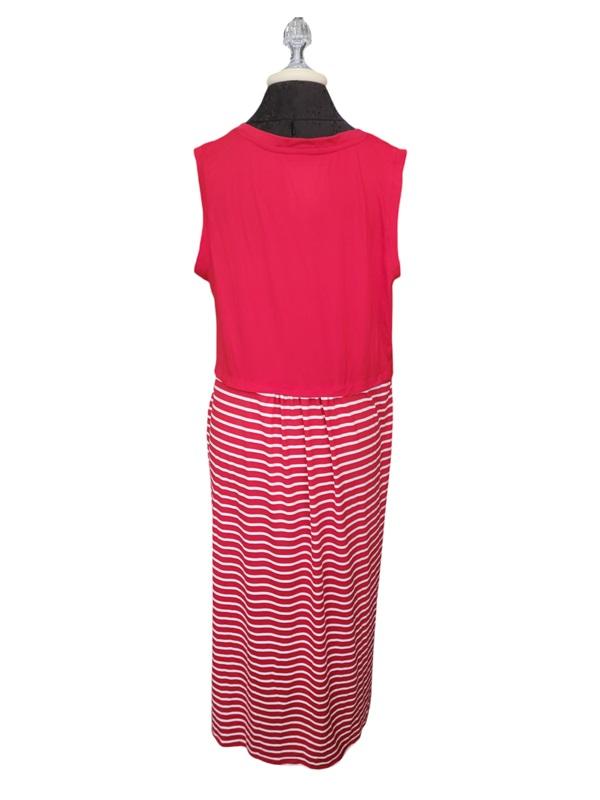 NWt Cuddl Duds PXL Flexwear Maxi Dress Red Stripe Sleeveless 120445