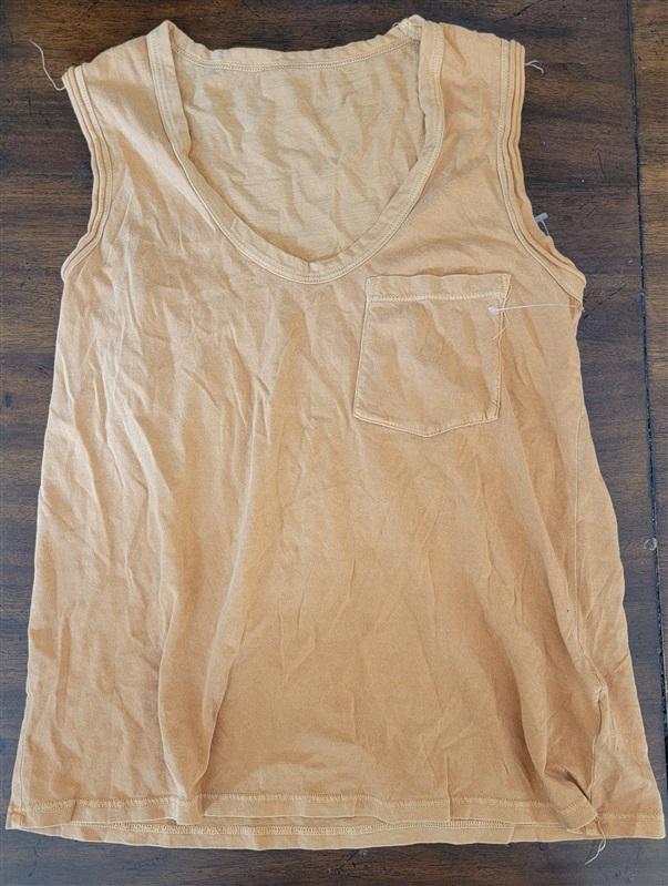 NWOT Standard James Perse Sleeveless V Neck T Shirt Yellow 120446
