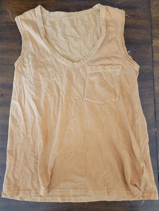 NWOT Standard James Perse Sleeveless V Neck T Shirt Yellow 120446