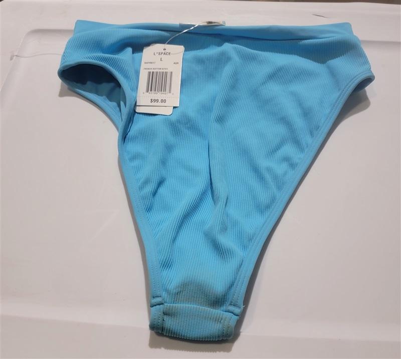 NWTD L*Space L Frenchie Bitsy Cut Purple Swim Bottom Bikini 120470