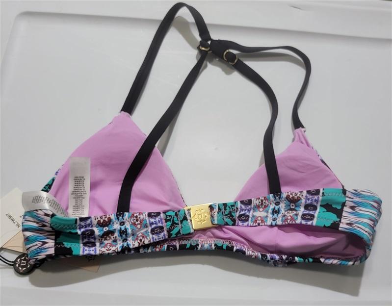 NWT Nanette Lepore S Kimono Patchwork Heartbreaker Bikini Swim Top 120477