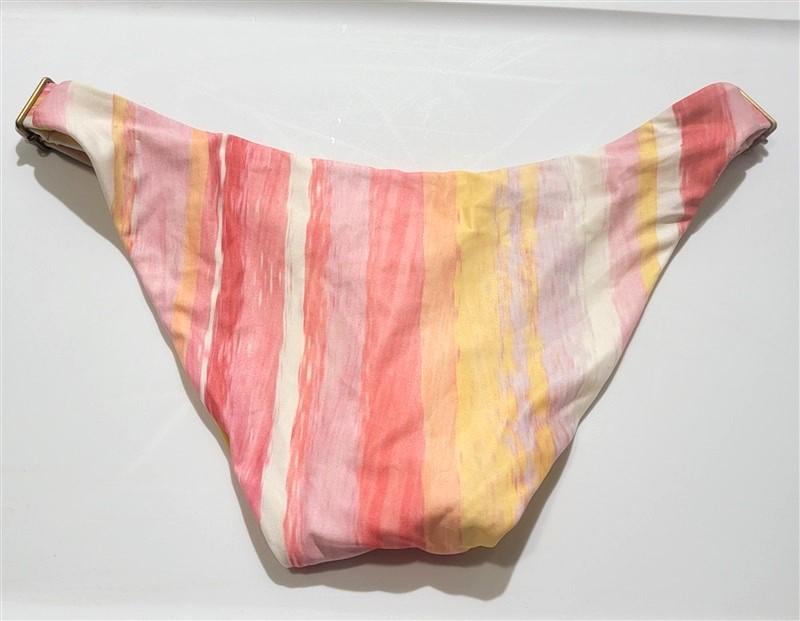 NWOT Becca Watercolor Stripe M Cheeky Bikini Swim Bottoms 120479