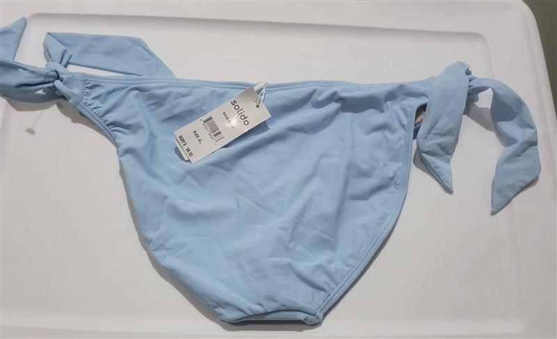 NWT Solido XL Tie Side Strappy Blue Bikini Swim Bottom 120482