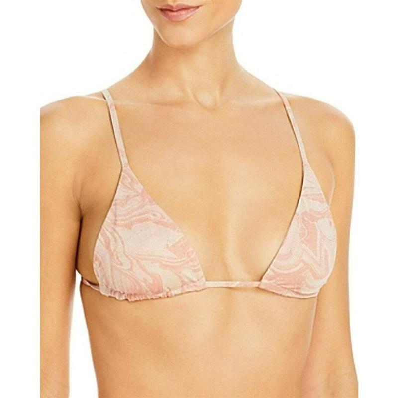 NWOT L*Space L Brittany Swirl Bikini Top Tangerine orange 120489