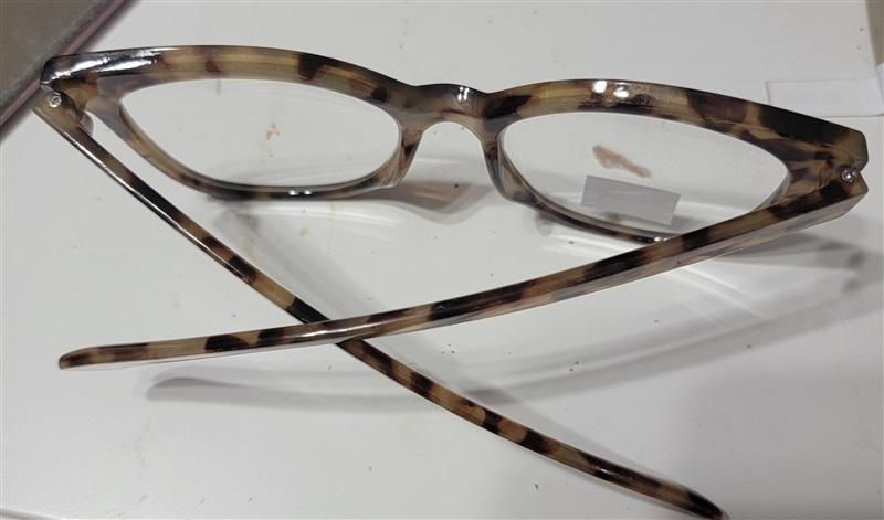 Max Studio Brown Tortoise 2.0 Square Skinny Frame Reading Glasses 120492