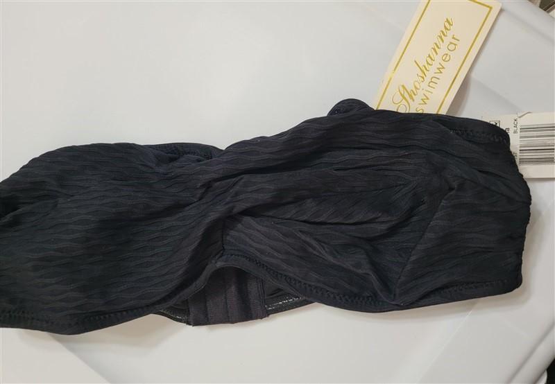 NWT Shoshanna Bandeau Bikini Swim Top Black 120533