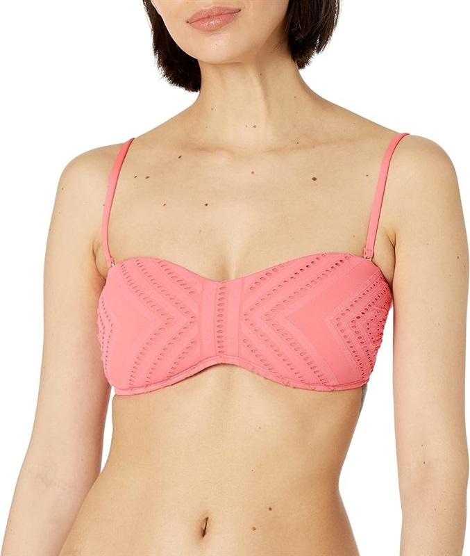 NWOT Kenneth Cole M Watermelon Bandeau Swimsuit 120566