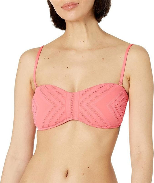 NWOT Kenneth Cole M Watermelon Bandeau Swimsuit 120566