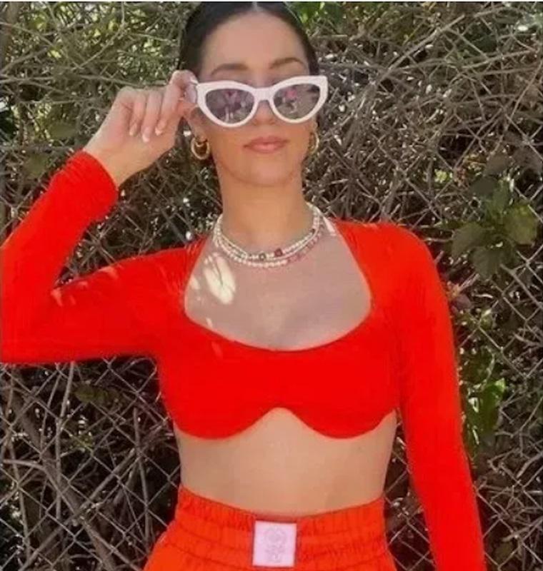 NWOT Free People HAH Hot As Hell Intimates M Keep It Crop Top Red 120591