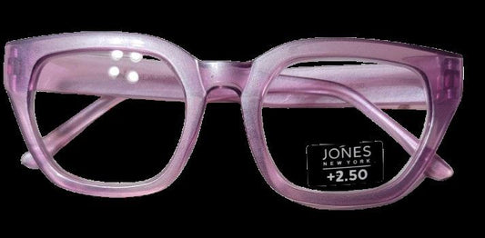 NWT Jones NY 2.5 Pink Geometric Reading Nerd Glass Readers 120597