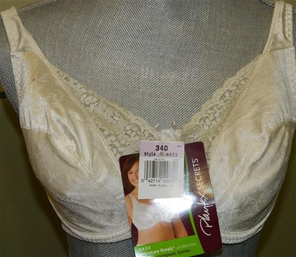 NWT Playtex Secrets 38D Full Figure Underwire Bra 4422 White 120611
