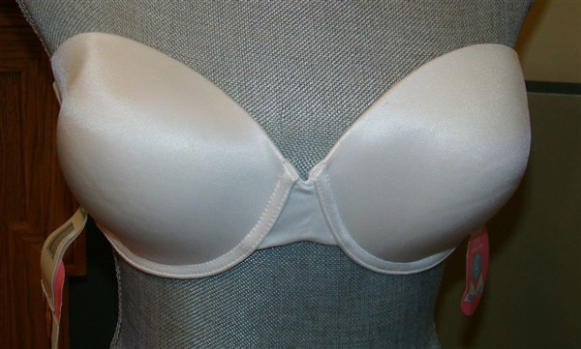 NWT Maidenform 38D Custom Lift Strapless Bra 9455 White #120612