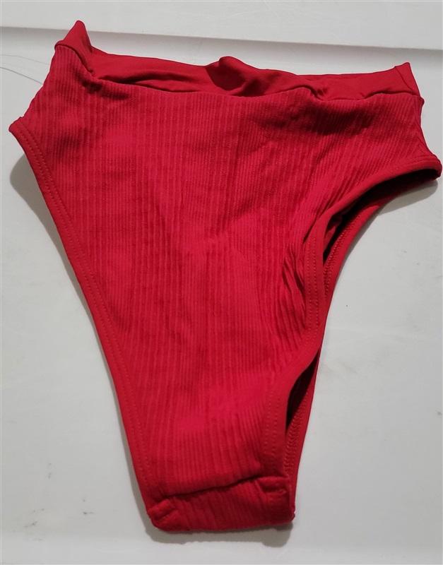 NWT L*Space XS Frenchi Bitsy Cut Swim Bottom Bikini Red 120694