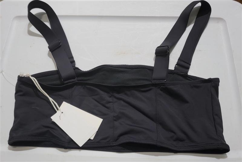 NWT Good American SZ 4 Red Hot Swim CONTOUR TOP Black 120699
