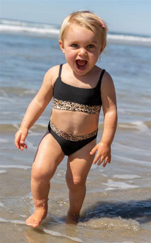 NWT PQ PIlyq 16 Leo Belted Animal print Girls Bikini 120701