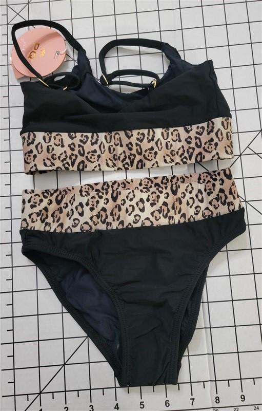 NWT PQ PIlyq 16 Leo Belted Animal print Girls Bikini 120701