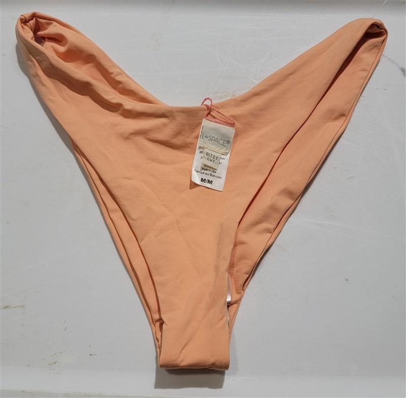 NWT L*Space M Cabana Bitsy Bikini Bottom Terry Tangy Orange 120708