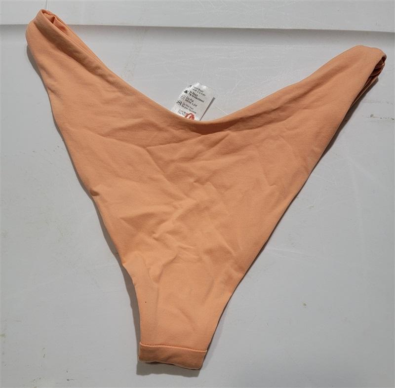 NWT L*Space M Cabana Bitsy Bikini Bottom Terry Tangy Orange 120708