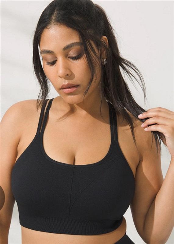 NWOT Soma S Sport Seamless Ballet Back Bra Black 120721