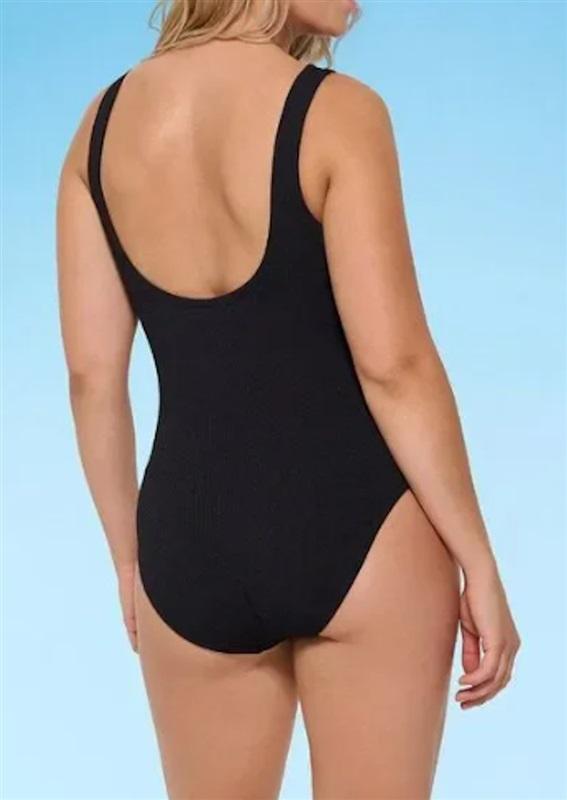NWT Mynah XS Black Square Neck 1PC Swimsuit 120732