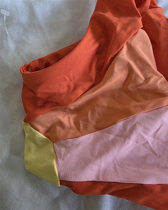 NWOT L*Space XL Lizzie Sunburst Red Pink Orange Bikini Top 120737