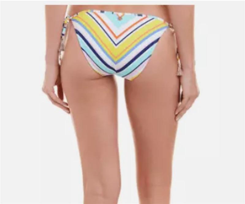 NWOT Nanette Lepore LG Amalfi Coast Stripe Side-Tie Bikini Swim Bottom 120740