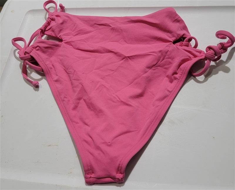 NWOTD L*Space S Lace Up Sides Pink Bikini Swim Bottom 120751
