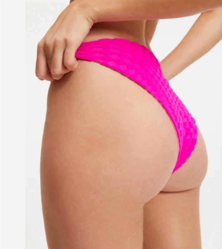 NWT Good American 3 Jacquard Better Hawiian Pink Bikini Top Bottom Set 120764