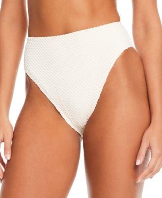 Sanctuary L High-Waist Bikini Bottoms White Sand 120767