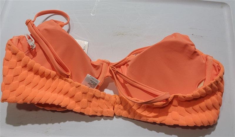 NWT Good American 4 Jacquard Better Orange Bikini Top Swimsuit 120779