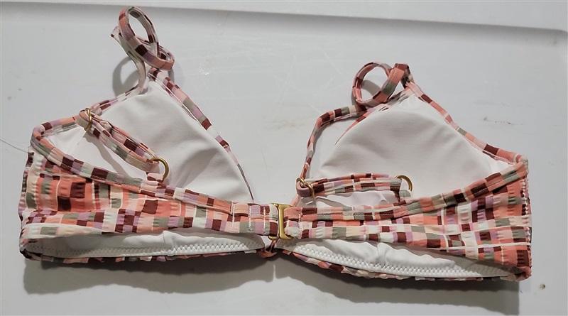 NWOT L*Space L Helena Bikini Top BLP Squares SwimSuit 120780