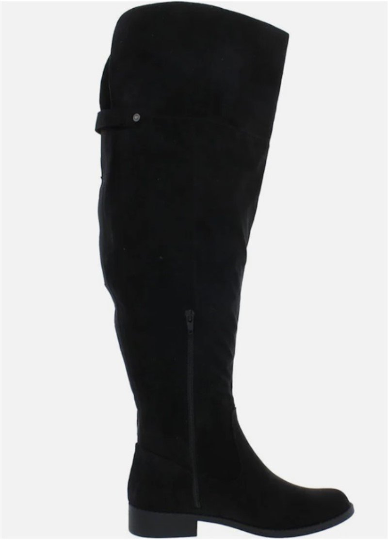NWOT Sun & Stone 6 Allicce Over The Knee Boots Faux Leather Black 120811