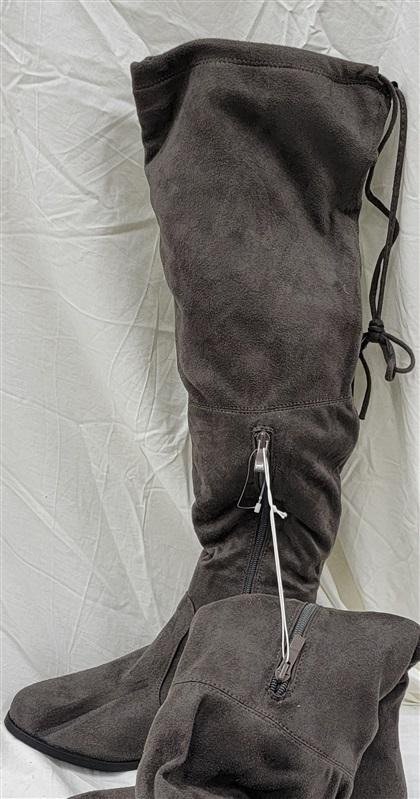 NWOT Journee Over The Knee Boots Faux Suede Gray 120812