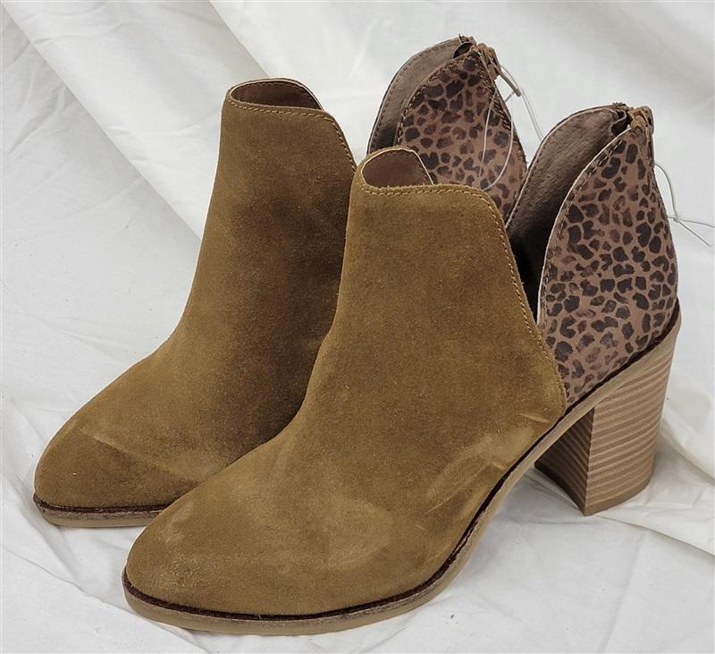 NWOT DV8 Dolce Vita 8 Shai Leopard Suede Heeled Bootie 120818